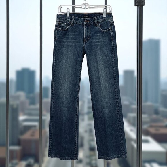 J Crew Womens Straight Leg Jeans Size 2 Y2K Vintage Denim Low Rise Cotton - Picture 1 of 9